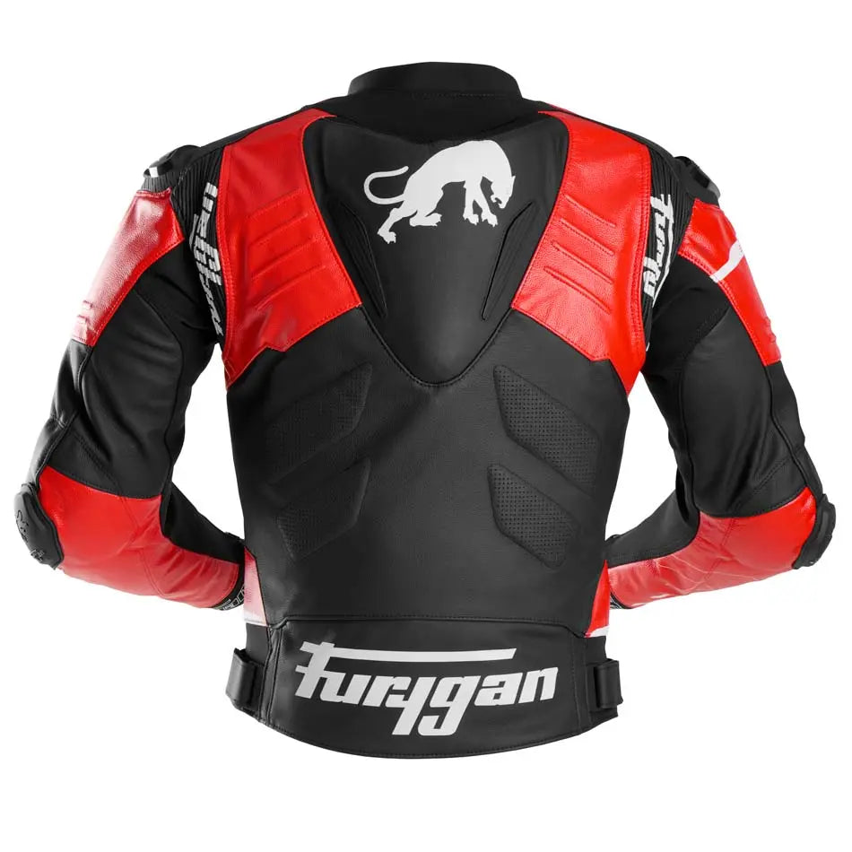 Furygan Sirius Leather Jacket Black / Red / White FREE UK Delivery, FREE 365 Day Returns | Moto Central