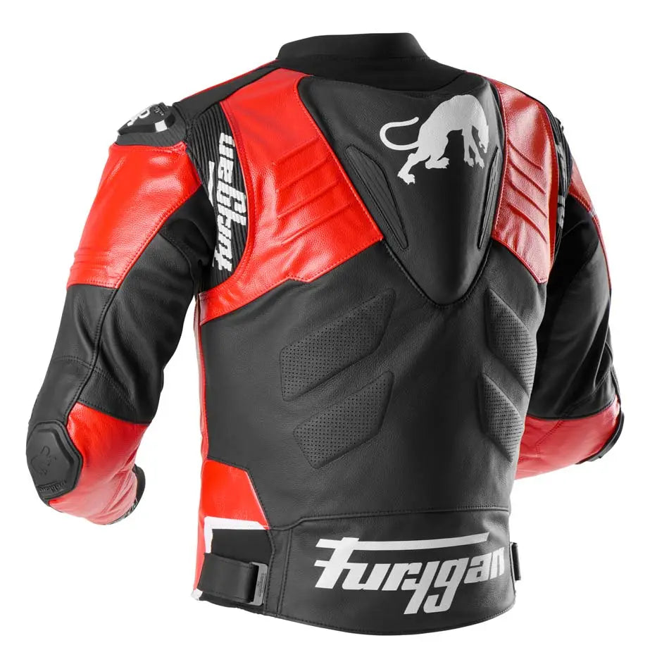 Furygan Sirius Leather Jacket Black / Red / White FREE UK Delivery, FREE 365 Day Returns | Moto Central