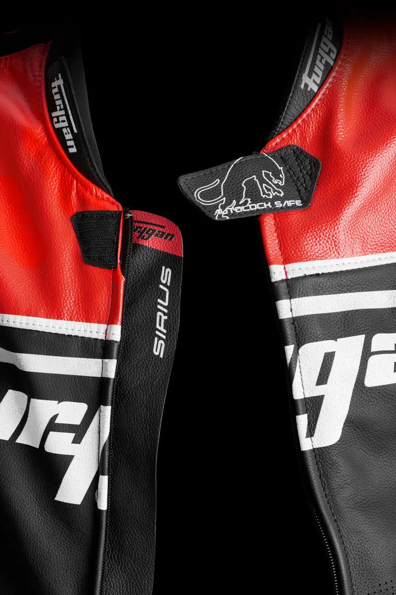 Furygan Sirius Leather Jacket Black / Red / White FREE UK Delivery, FREE 365 Day Returns | Moto Central