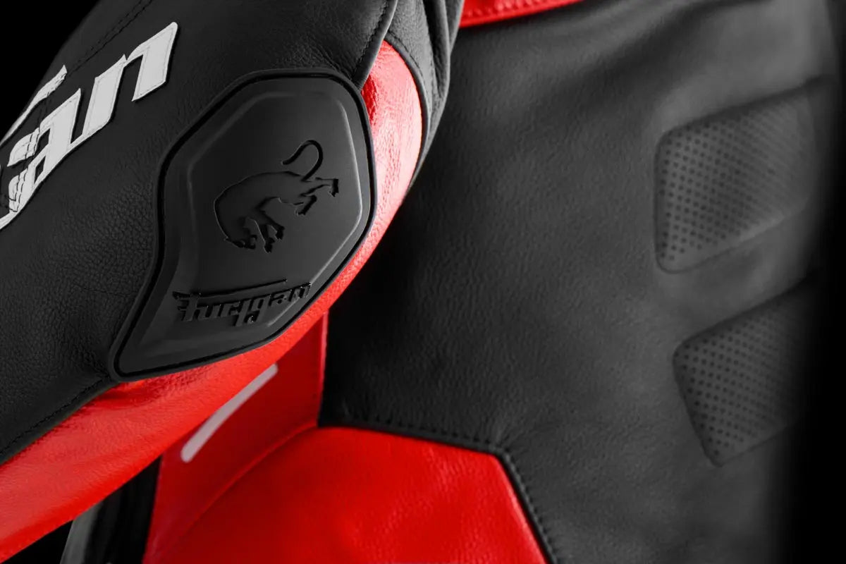 Furygan Sirius Leather Jacket Black / Red / White FREE UK Delivery, FREE 365 Day Returns | Moto Central