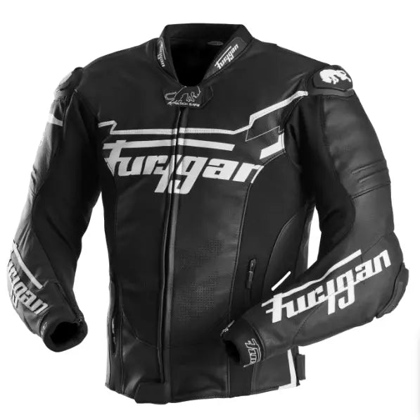 Furygan Sirius Leather Jacket Black / White - FREE UK Shipping, FREE 365 Day Returns | Moto Central