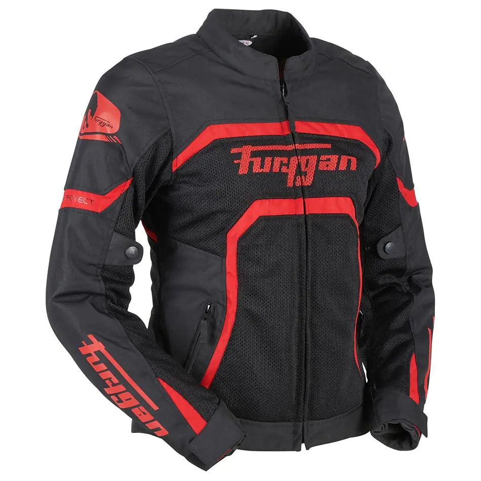 Furygan Mystic Evo Vented Ladies Textile Jacket Black / Red FREE UK Delivery, FREE 365 Day Returns | Moto Central