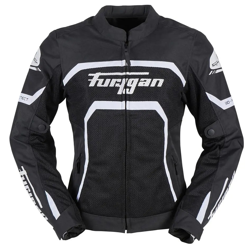 Furygan Mystic Evo Vented Ladies Textile Jacket Black / White FREE UK Delivery, FREE 365 Day Returns | Moto Central