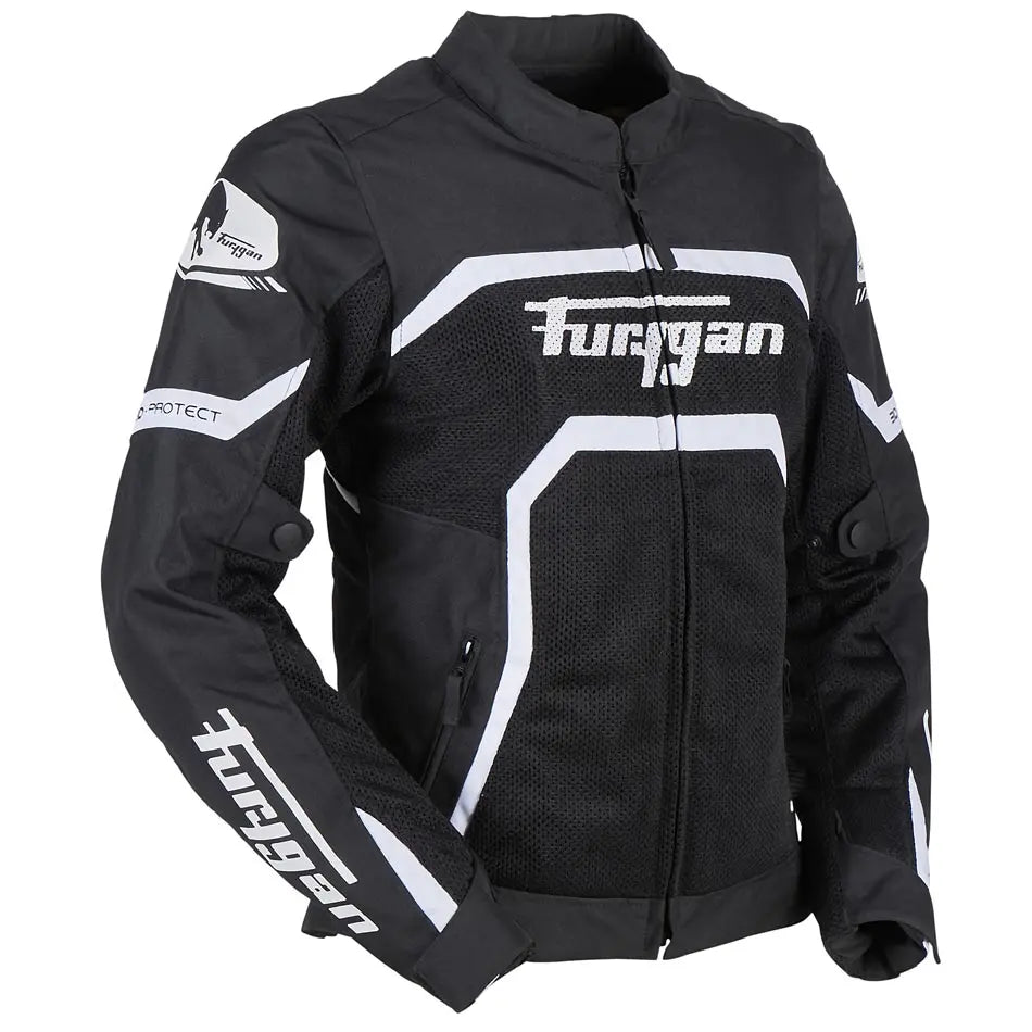 Furygan Mystic Evo Vented Ladies Textile Jacket Black / White FREE UK Delivery, FREE 365 Day Returns | Moto Central