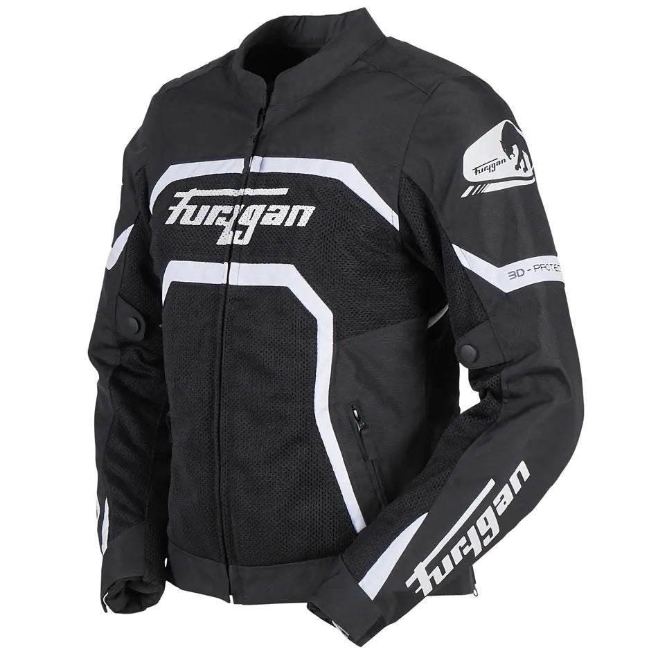 Furygan Mystic Evo Vented Ladies Textile Jacket Black / White FREE UK Delivery, FREE 365 Day Returns | Moto Central
