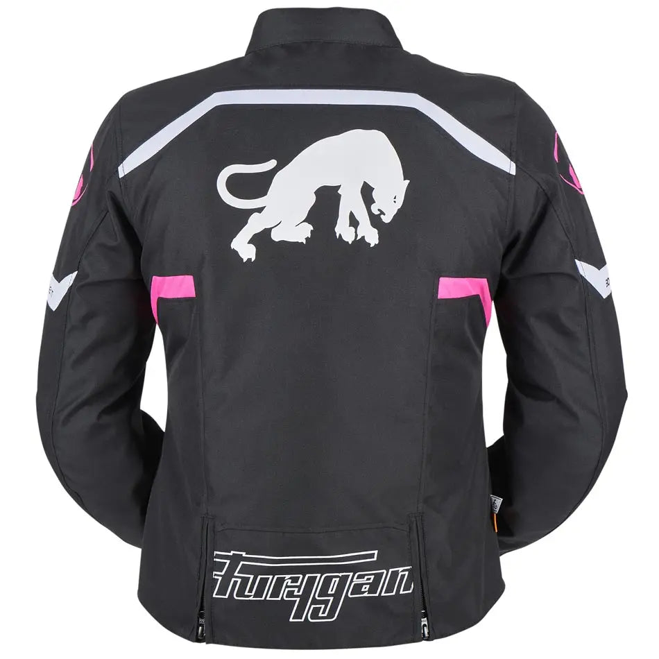 Furygan Mystic Evo Ladies Textile Jacket Black / White / Pink FREE UK Delivery, FREE 365 Day Returns | Moto Central