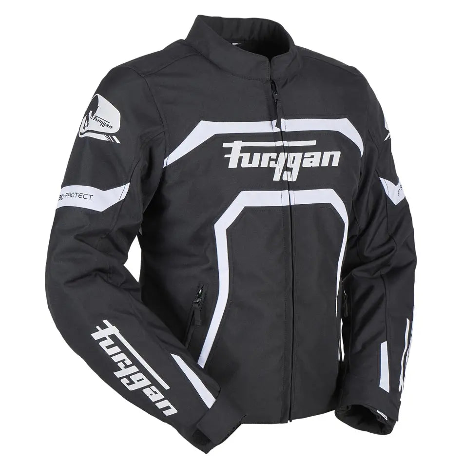 Furygan Mystic Evo Ladies Textile Jacket Black / White FREE UK Delivery, FREE 365 Day Returns | Moto Central