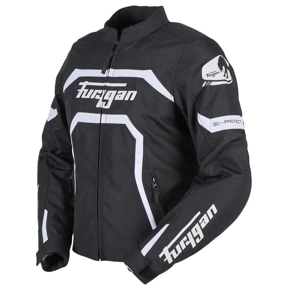 Furygan Mystic Evo Ladies Textile Jacket Black / White FREE UK Delivery, FREE 365 Day Returns | Moto Central