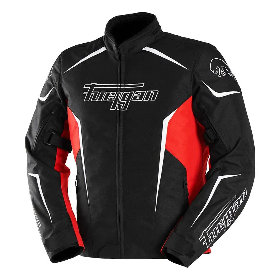 Furygan Yori Textile Jacket Black / Red / White FREE UK Delivery, FREE 365 Day Returns | Moto Central