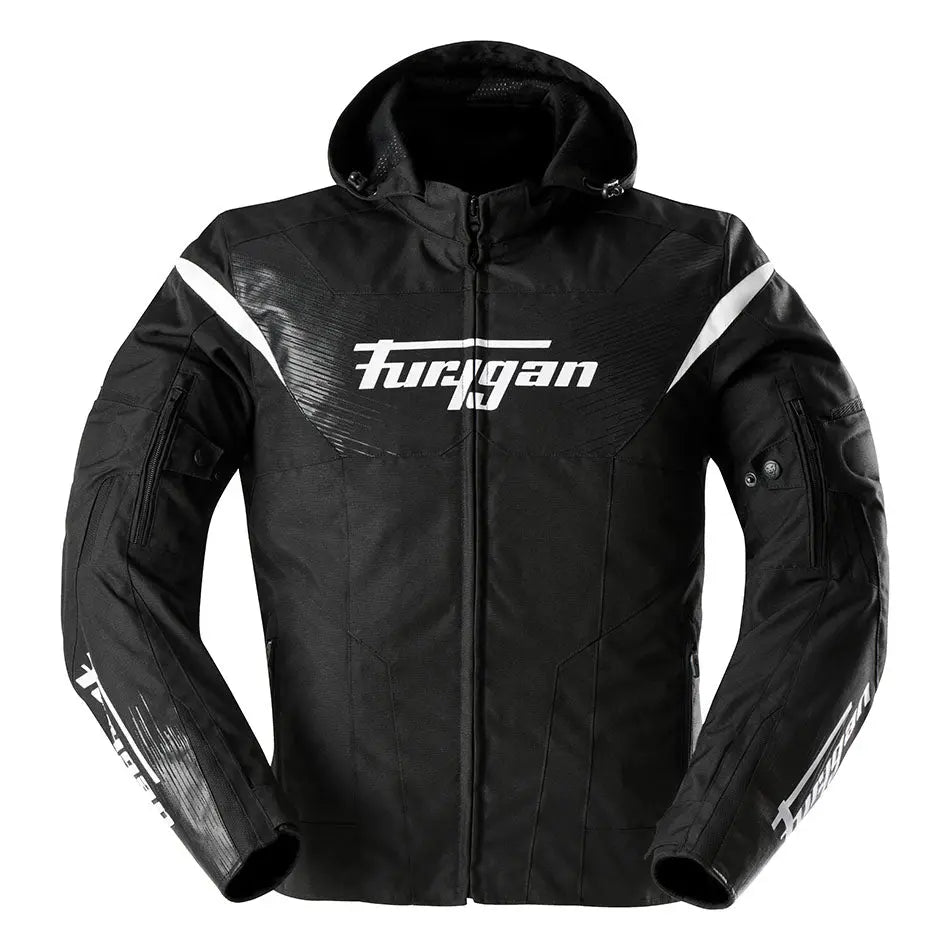 Furygan Shard Textile Jacket Black / White FREE UK Delivery, FREE 365 Day Returns | Moto Central