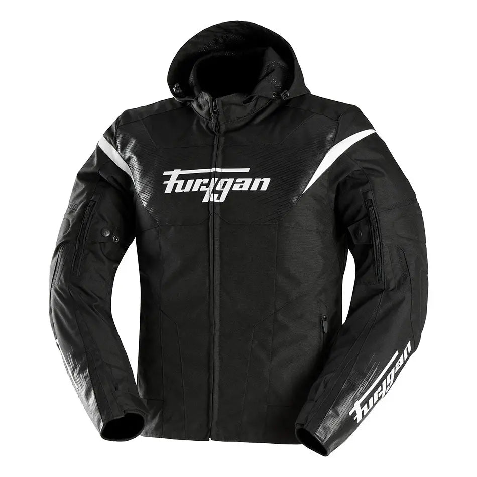 Furygan Shard Textile Jacket Black / White FREE UK Delivery, FREE 365 Day Returns | Moto Central