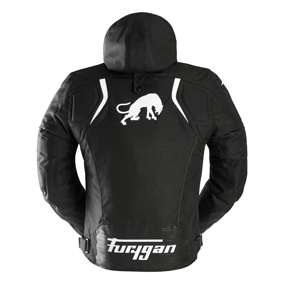 Furygan Shard Textile Jacket Black / White FREE UK Delivery, FREE 365 Day Returns | Moto Central