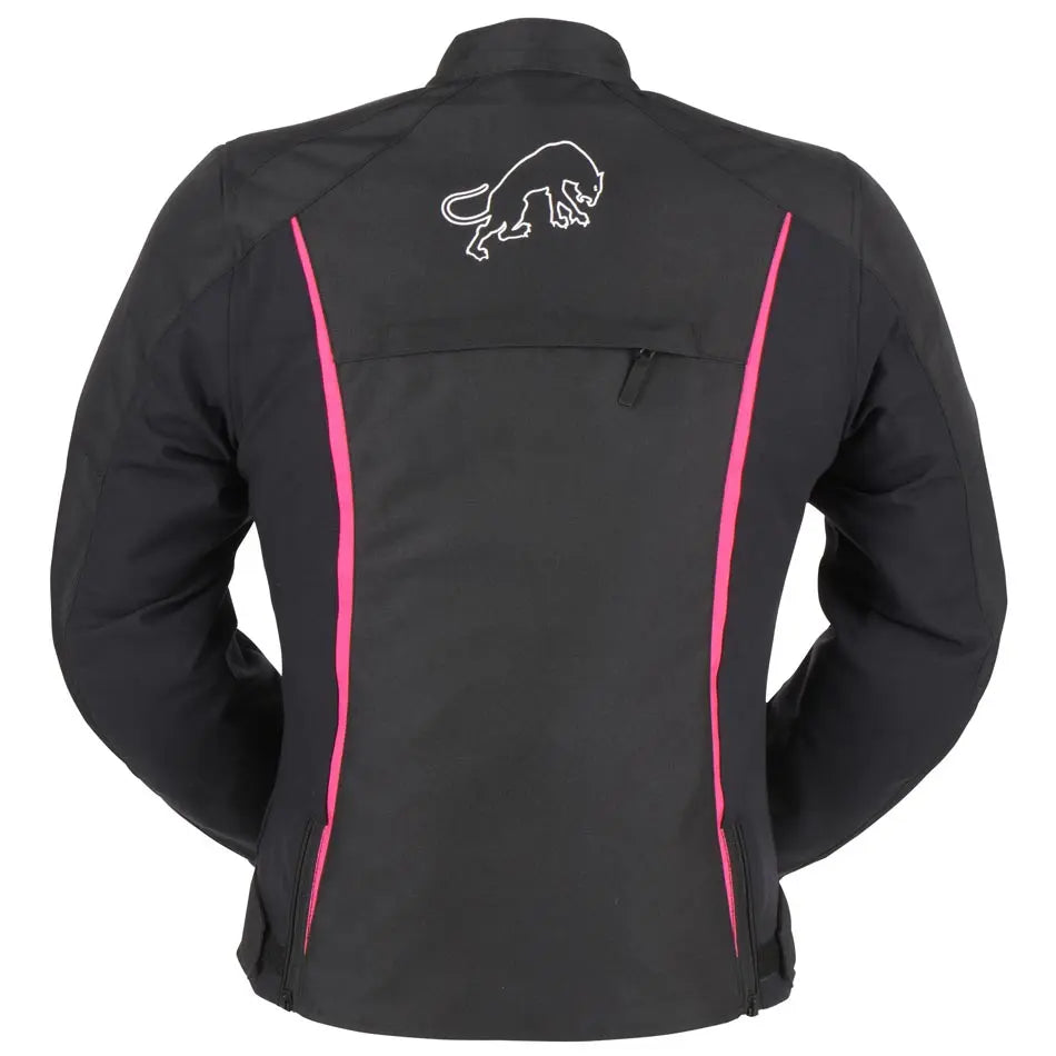 Furygan Odessa Ladies Textile Jacket Black / White / Pink FREE UK Delivery, FREE 365 Day Returns | Moto Central