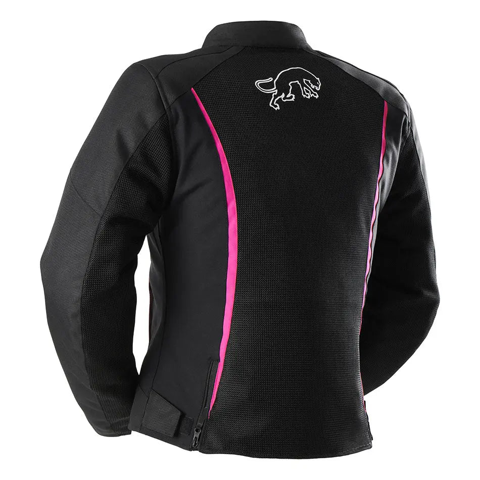 Furygan Odessa Vented 3-In-1 Ladies Textile Jacket Black / White / Pink FREE UK Delivery, FREE 365 Day Returns | Moto Central