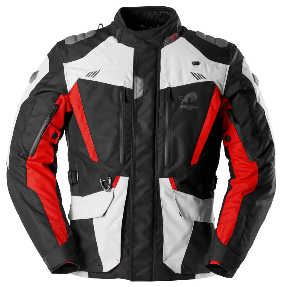 Furygan Apalaches Evo Textile Jacket Black / Pearl / Red FREE UK Delivery, FREE 365 Day Returns | Moto Central