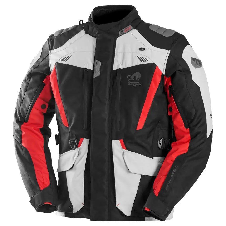 Furygan Apalaches Evo Textile Jacket Black / Pearl / Red FREE UK Delivery, FREE 365 Day Returns | Moto Central