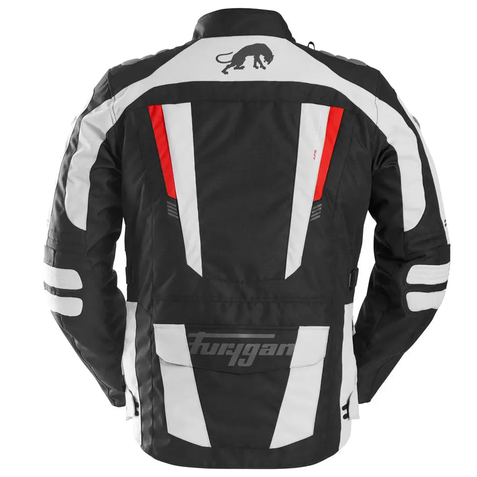 Furygan Apalaches Evo Textile Jacket Black / Pearl / Red FREE UK Delivery, FREE 365 Day Returns | Moto Central