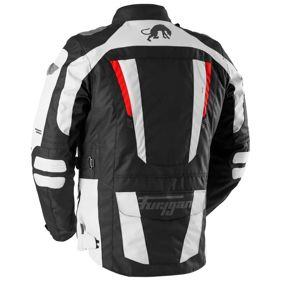 Furygan Apalaches Evo Textile Jacket Black / Pearl / Red FREE UK Delivery, FREE 365 Day Returns | Moto Central