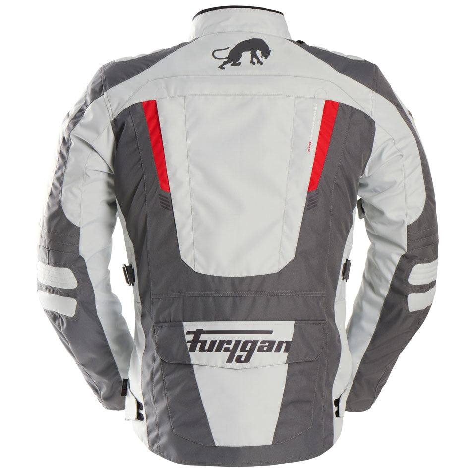 Furygan Apalaches Evo Textile Jacket Grey / Pearl / Red FREE UK Delivery, FREE 365 Day Returns | Moto Central