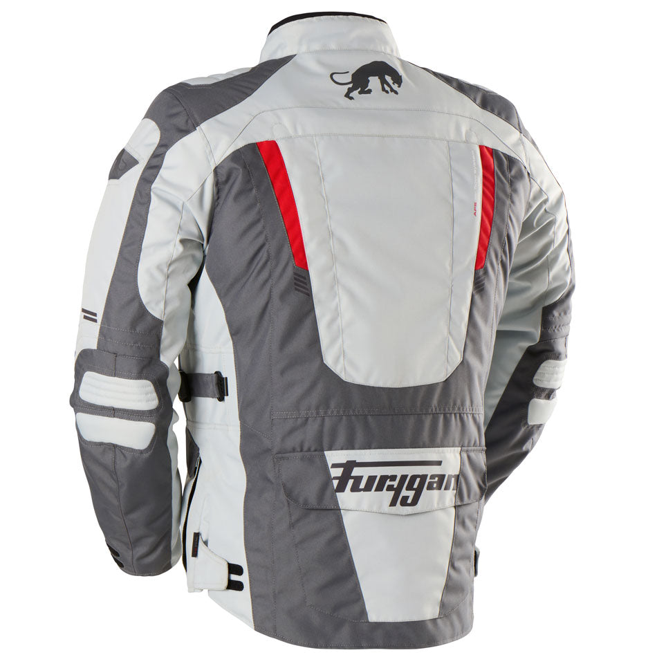 Furygan Apalaches Evo Textile Jacket Grey / Pearl / Red FREE UK Delivery, FREE 365 Day Returns | Moto Central
