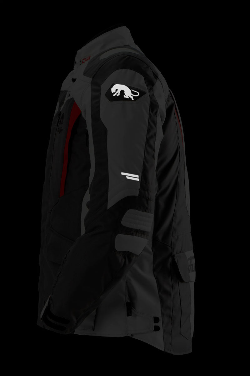 Furygan Apalaches Evo Textile Jacket Grey / Pearl / Red FREE UK Delivery, FREE 365 Day Returns | Moto Central