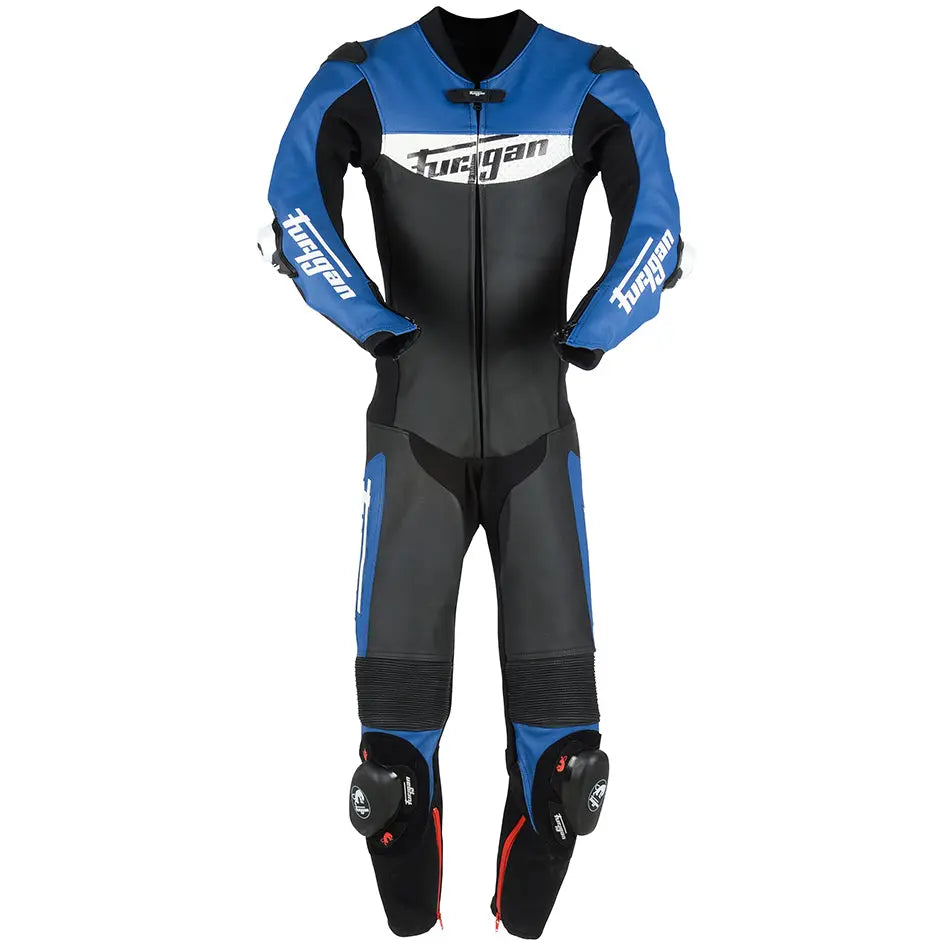 Furygan Combi Junior Evo Leather Suit Black / Blue / White FREE UK Delivery, FREE 365 Day Returns | Moto Central