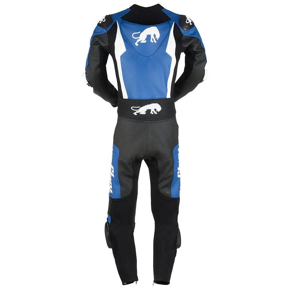 Furygan Combi Junior Evo Leather Suit Black / Blue / White FREE UK Delivery, FREE 365 Day Returns | Moto Central