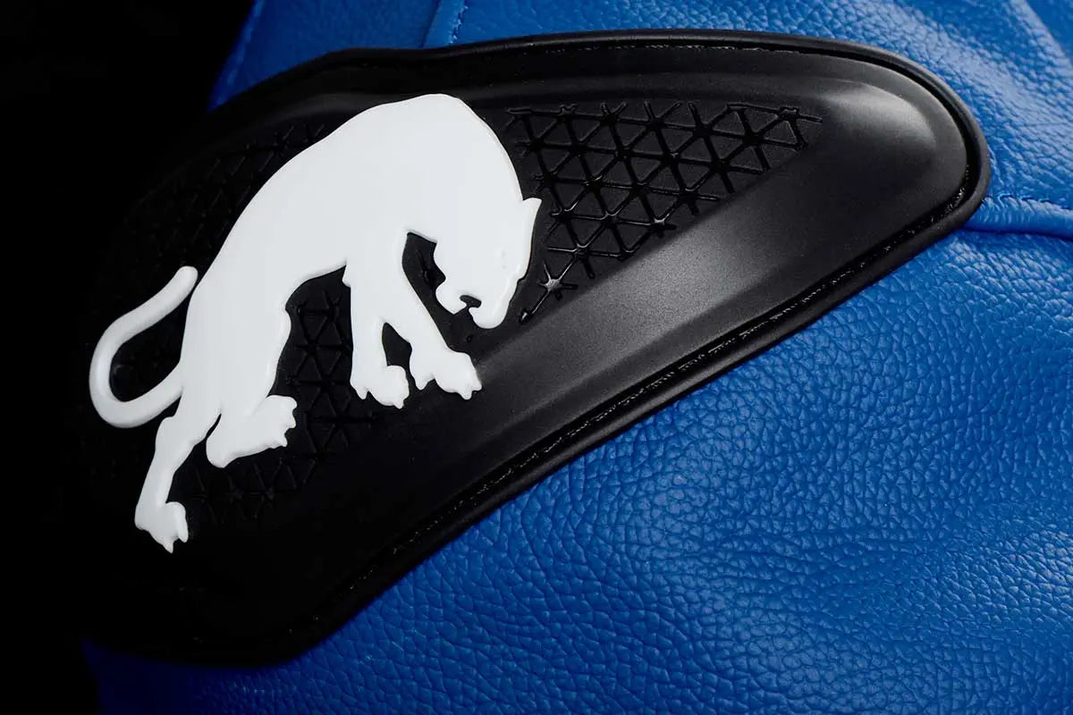 Furygan Combi Kids Evo Leather Suit Black / Blue / White FREE UK Delivery, FREE 365 Day Returns | Moto Central