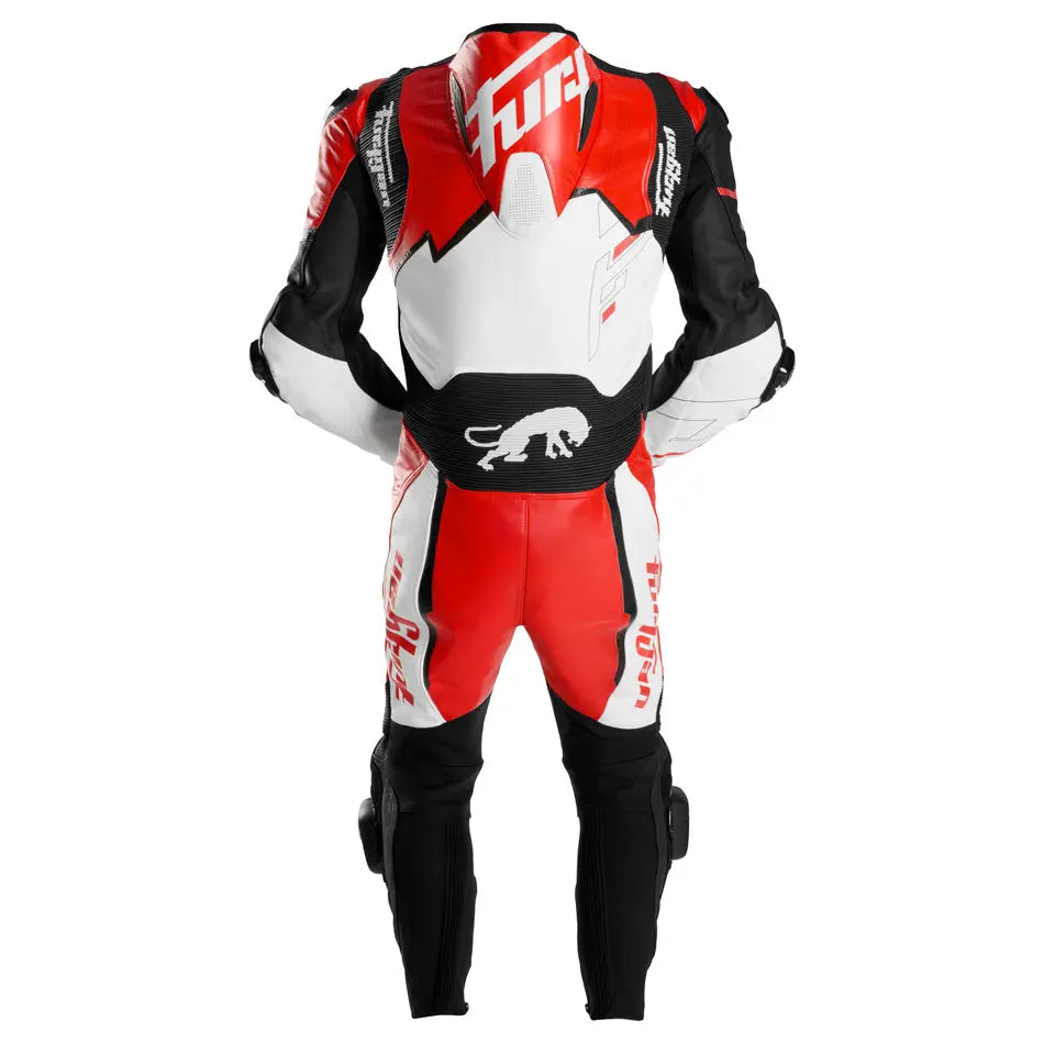Furygan Eclipse X Kevlar One Piece Leather Suit Black / Red / White FREE UK Delivery, FREE 365 Day Returns | Moto Central