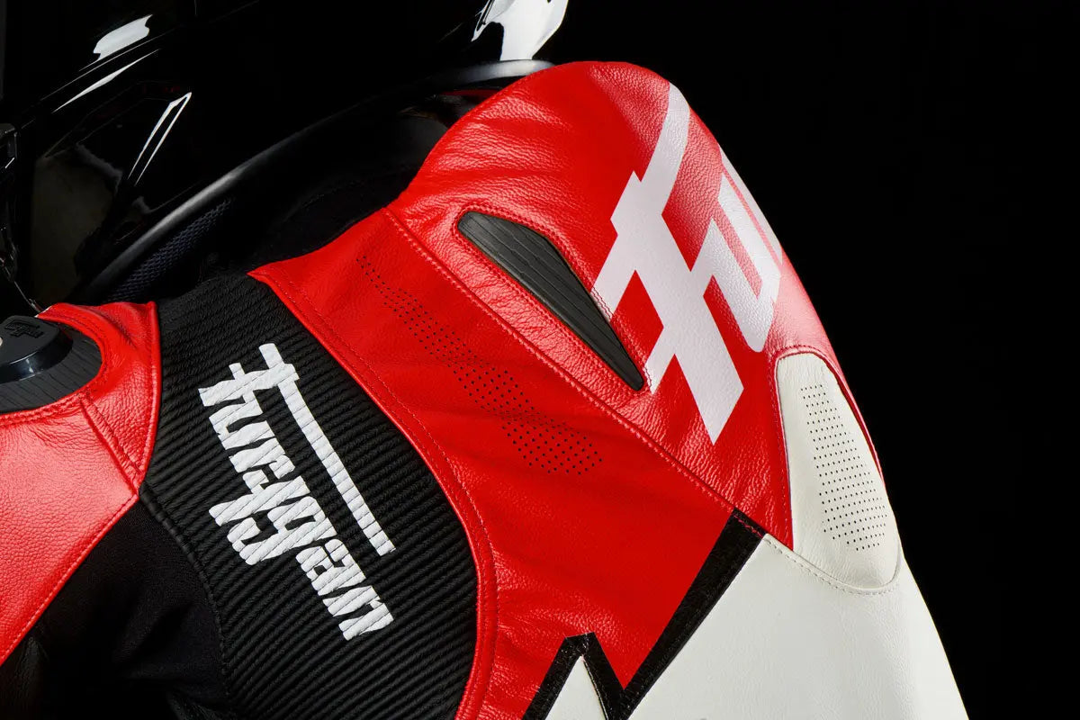 Furygan Eclipse X Kevlar One Piece Leather Suit Black / Red / White FREE UK Delivery, FREE 365 Day Returns | Moto Central