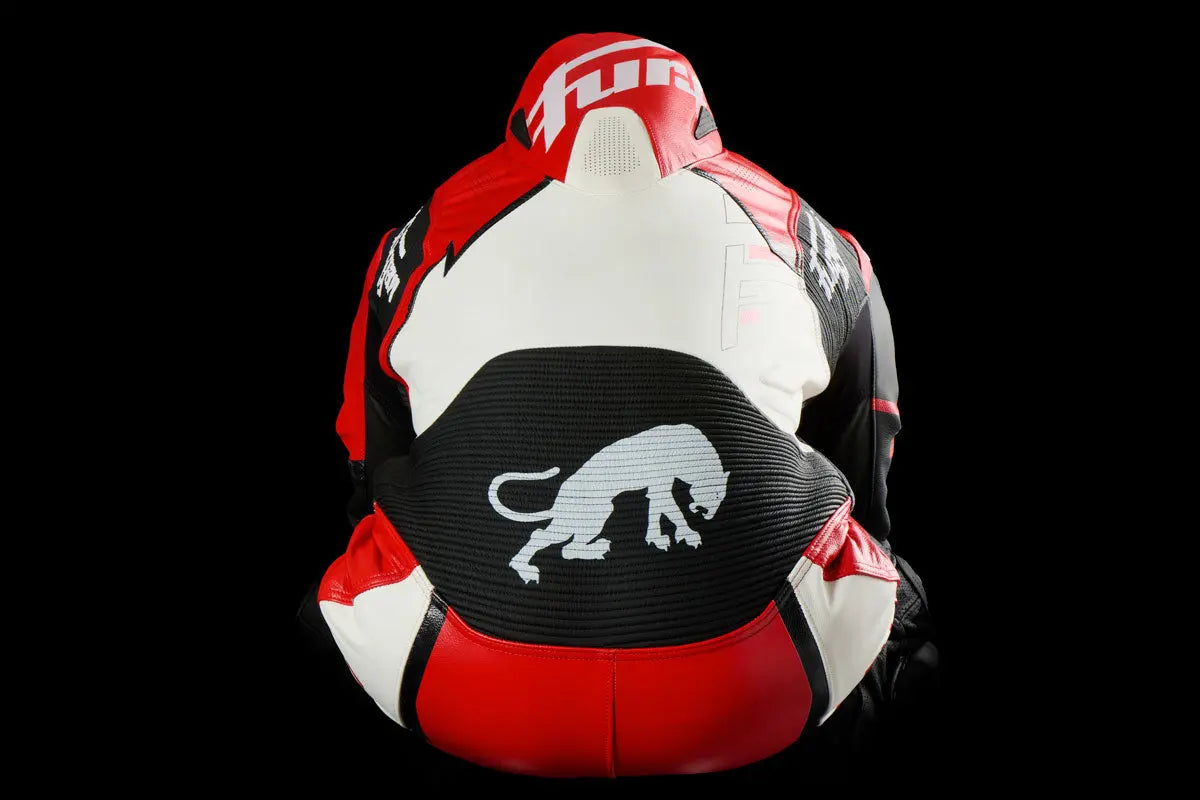Furygan Eclipse X Kevlar One Piece Leather Suit Black / Red / White FREE UK Delivery, FREE 365 Day Returns | Moto Central