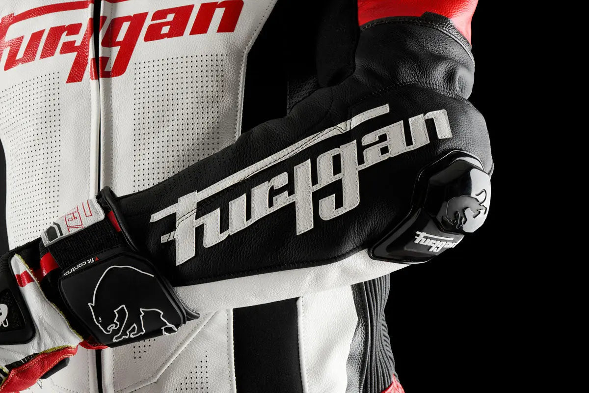 Furygan Eclipse X Kevlar One Piece Leather Suit Black / Red / White FREE UK Delivery, FREE 365 Day Returns | Moto Central