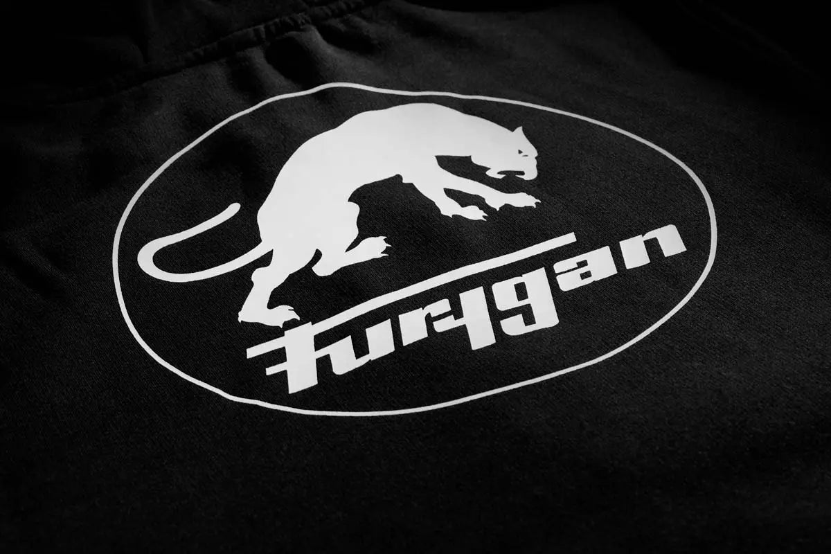 Furygan Corpo Zip Hoodie Black / White FREE UK Delivery, FREE 365 Day Returns | Moto Central