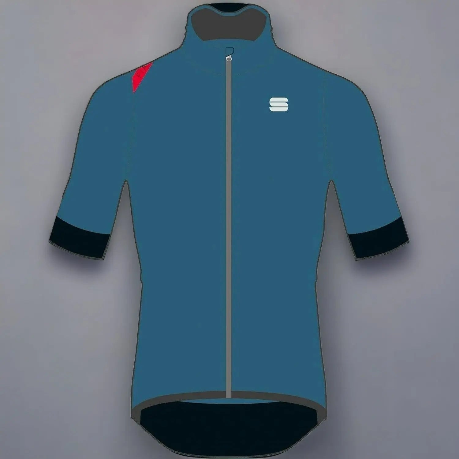 Sportful Fiandre Light NoRain Short Sleeves Jacket Sea Blue - FREE UK Shipping, FREE 365 Day Returns | Moto Central