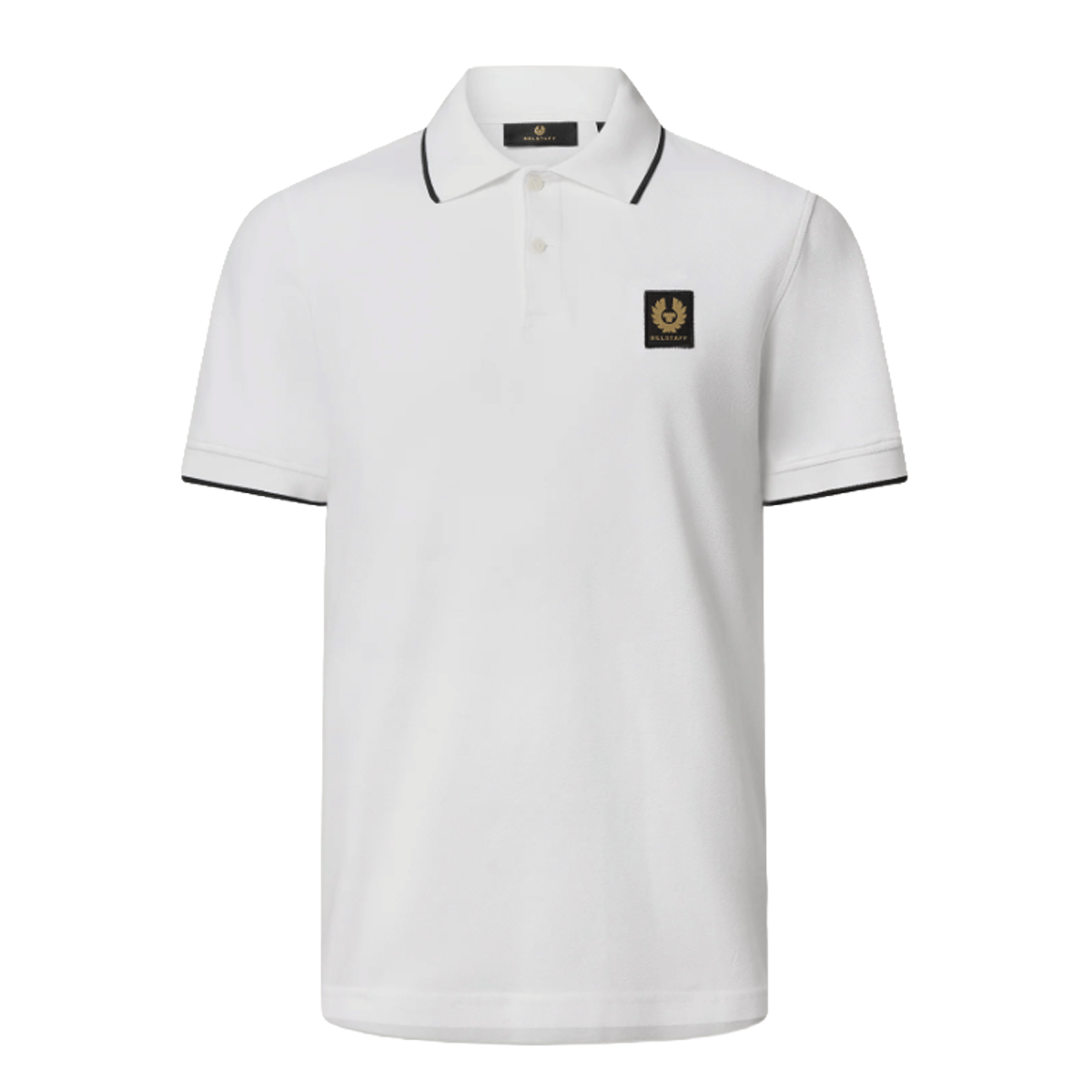Belstaff Tipped Polo T-Shirt White FREE UK Delivery, FREE 365 Day Returns | Moto Central