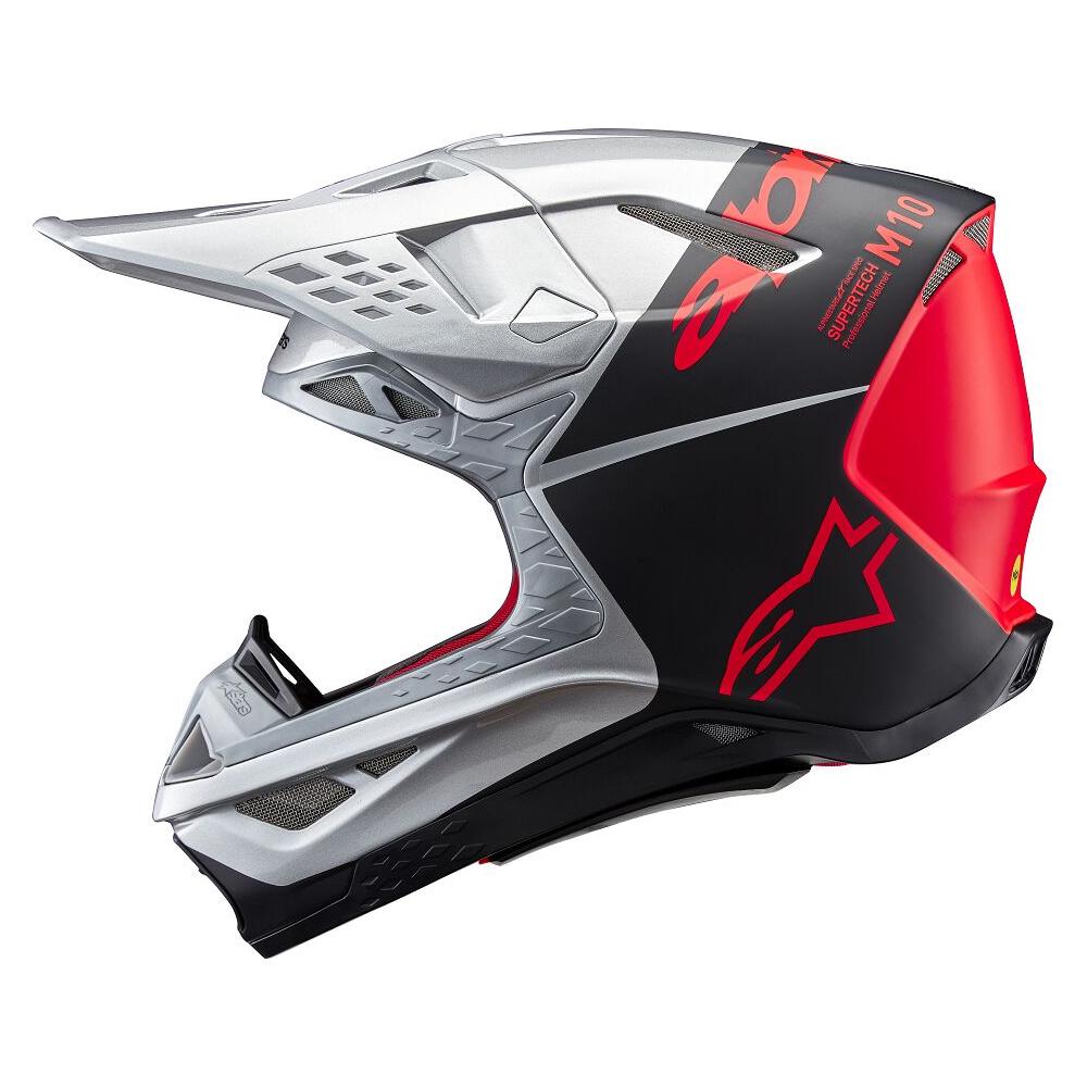 Alpinestars Supertech M10 Flood MX Gloss Orange / Silver