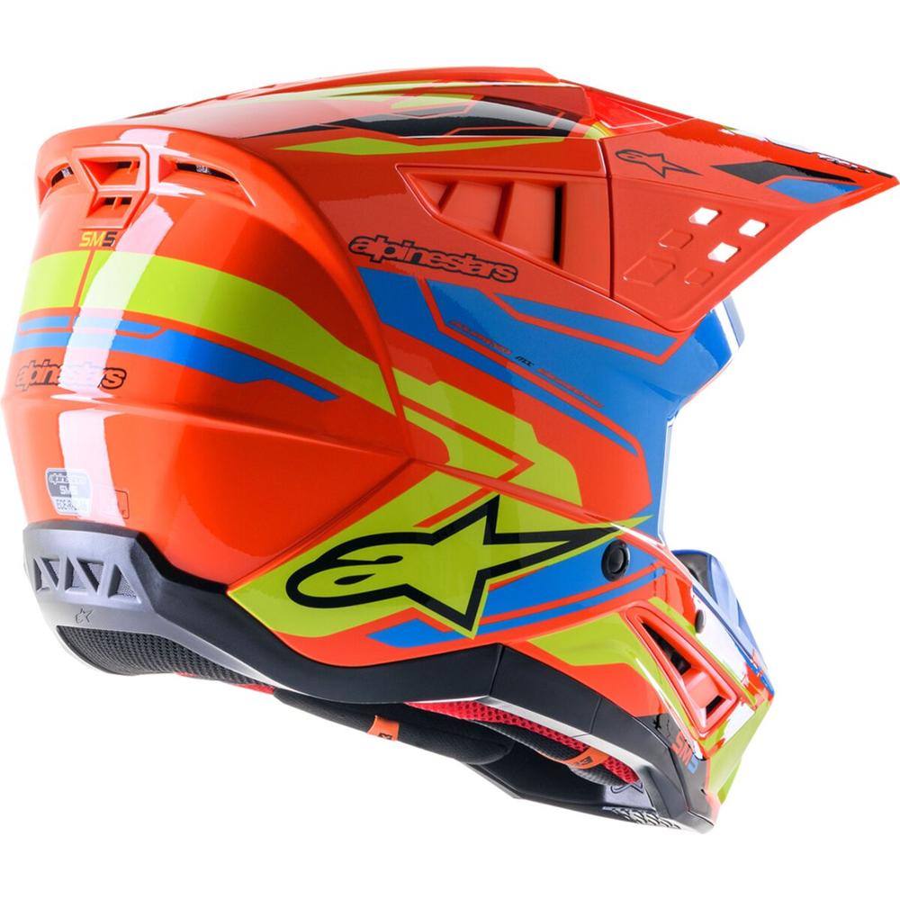 Alpinestars Supertech M5 Action 2 MX Orange / Cyan / Yellow
