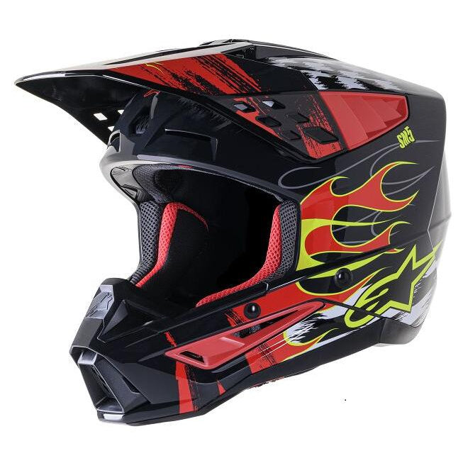 Alpinestars Supertech M5 Rash MX Dark Gray / Bright Red - right side profile