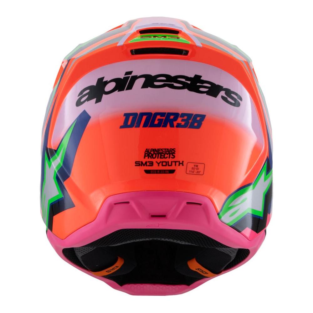 Alpinestars S-M3 Deegan Youth MX Orange / Purple / Pink
