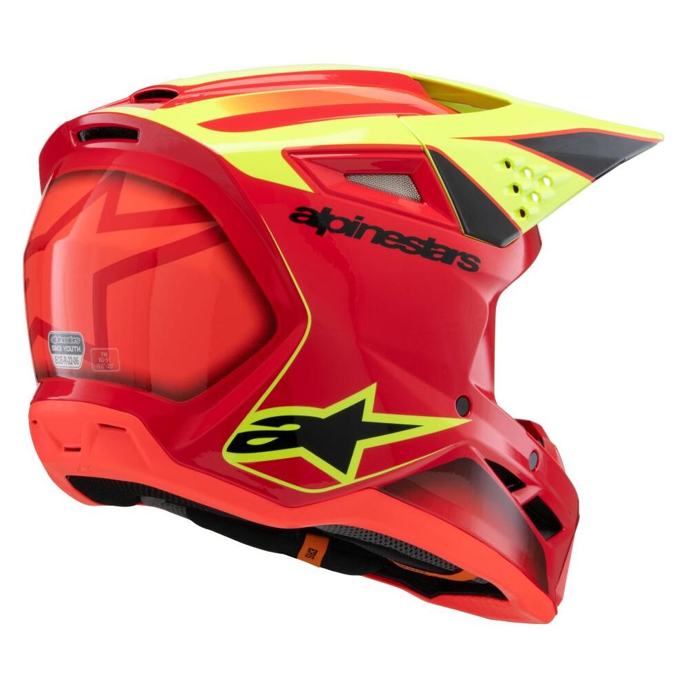 Alpinestars S-M3 Fray Youth MX Red / Yellow / Black
