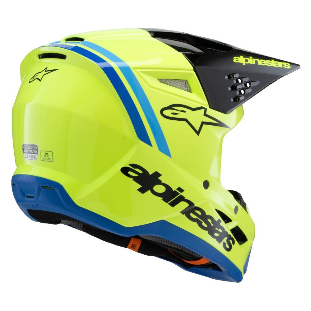 Alpinestars S-M3 Radium Youth MX Yellow / Black / Blue