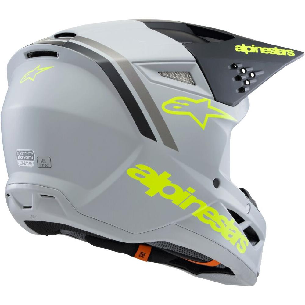 Alpinestars S-M3 Radium Youth MX Grey / Black / Yellow