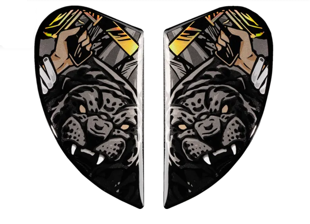 Icon Airframe Pro Helmet Side Plates Aztec Nine Gold