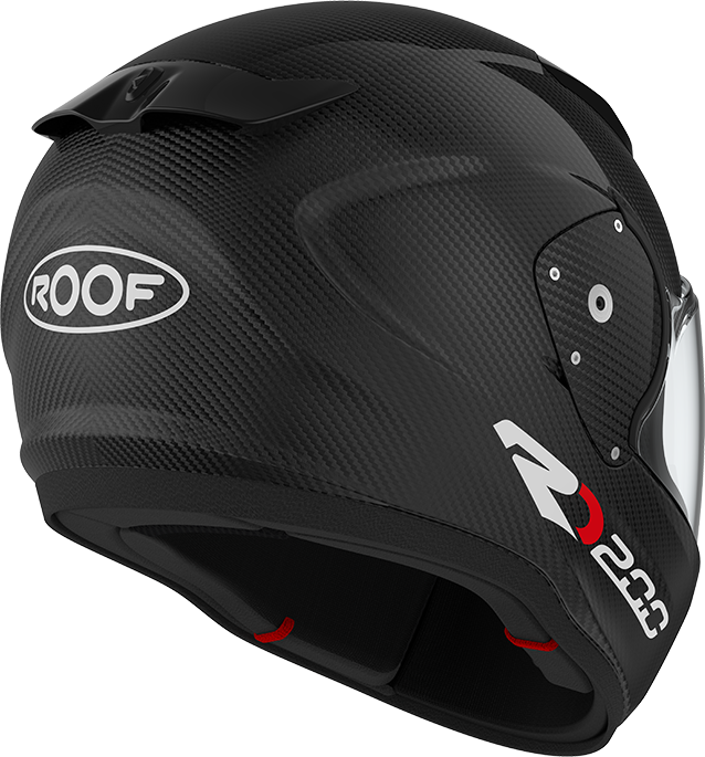 Roof RO200 Carbon Glossy Black rear three-quarter view