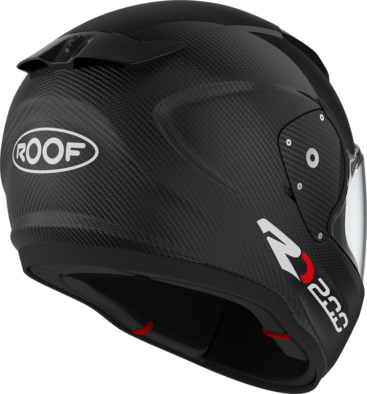 Roof RO200 Carbon Glossy Black rear-right three-quarter view
