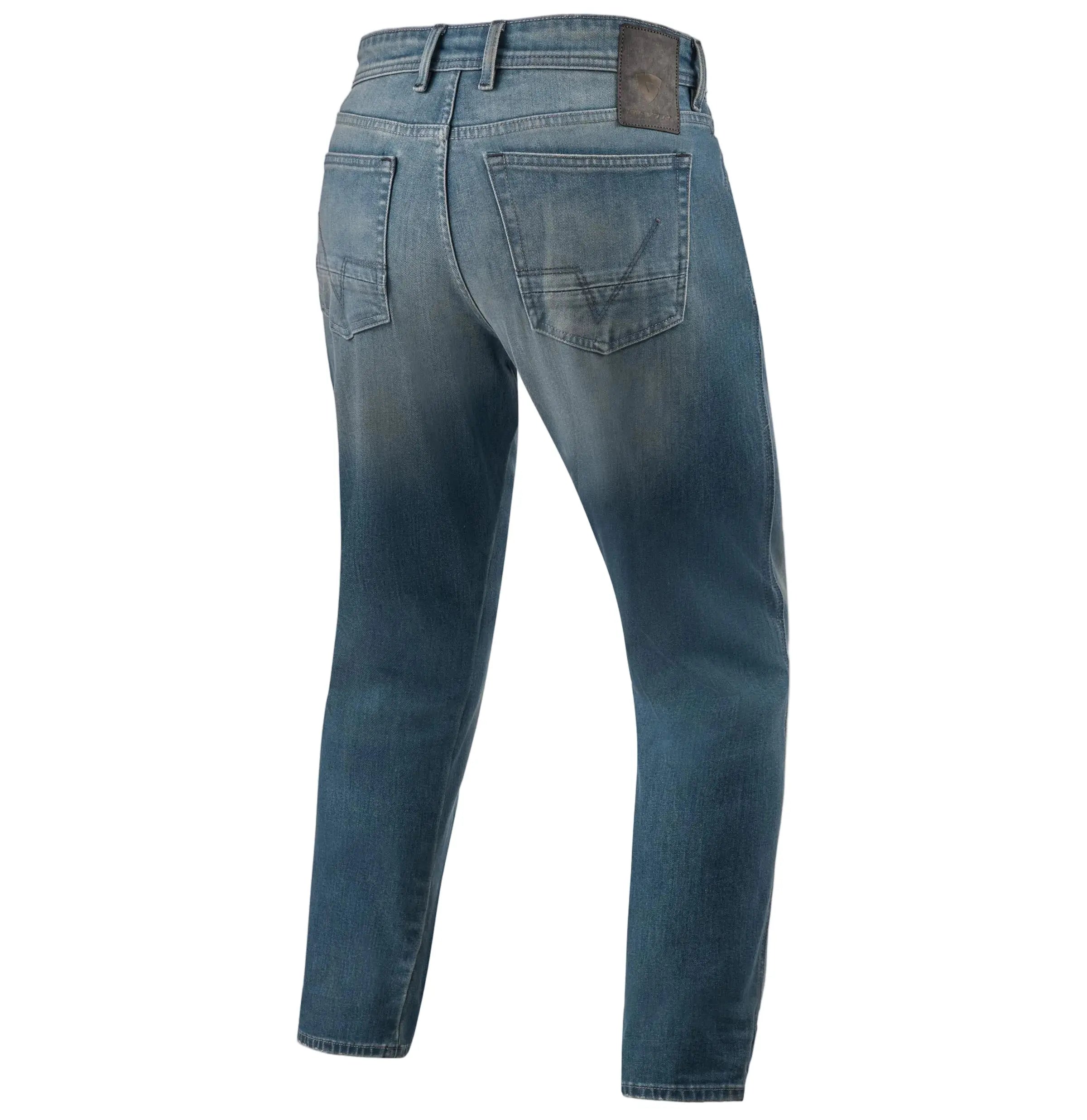 Revit Keegan Tapered Jeans Medium Blue Vintage - FREE UK Delivery, FREE 365 Day Returns | Moto Central