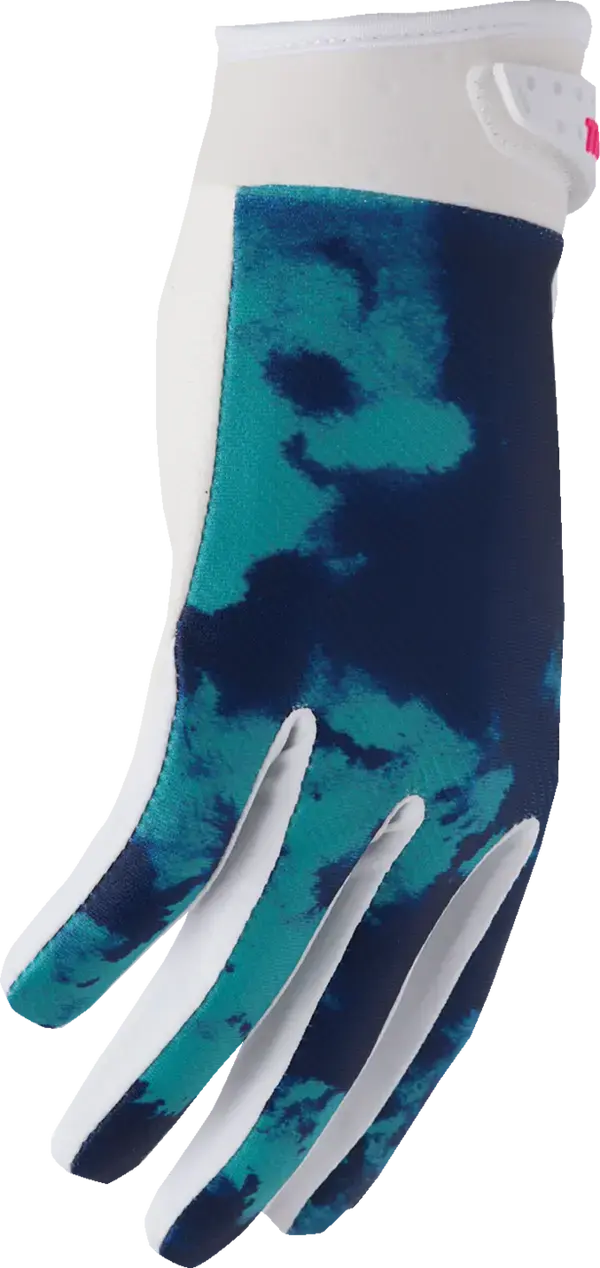Thor Launchmode Bleach Youth Textile Gloves Aqua / White - FREE UK Shipping, FREE 365 Day Returns | Moto Central