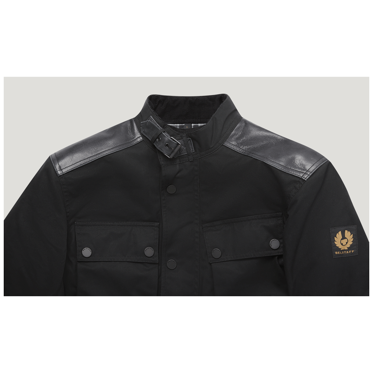 Belstaff Trackmaster Ultracore 8oz Dry Waxed Cotton Jacket Black FREE UK Delivery, FREE 365 Day Returns | Moto Central