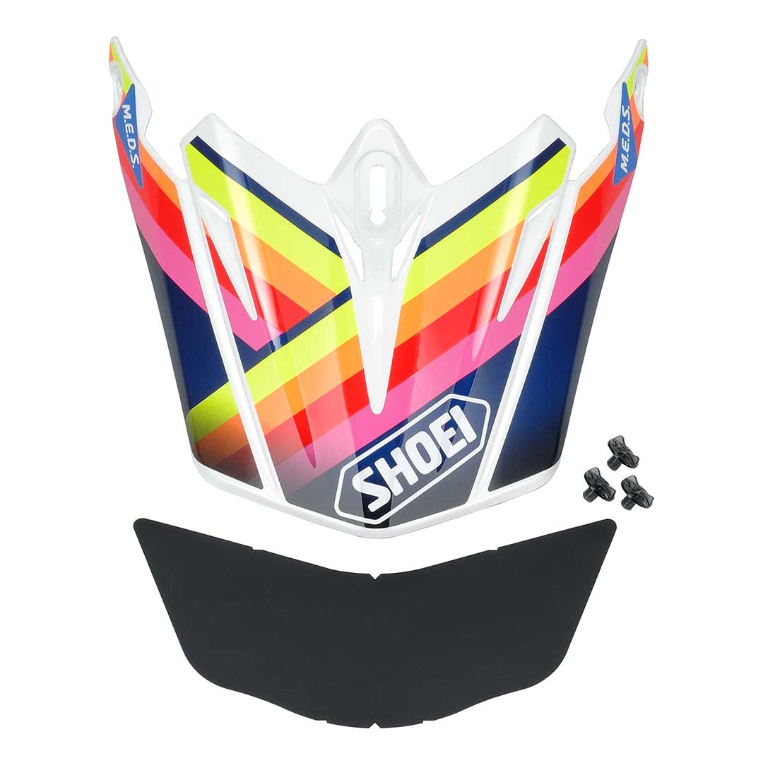 Shoei Peak For VFX WR Pinnacle TC-1 Red / White Helmet FREE UK Delivery, FREE 365 Day Returns | Moto Central
