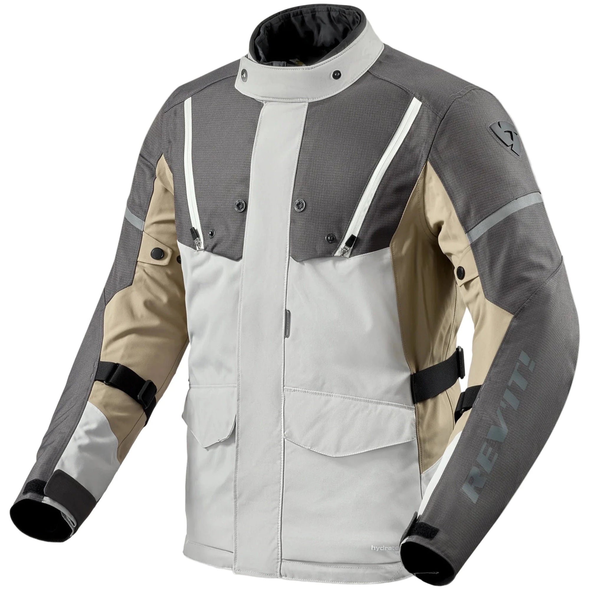Revit Horizon 3 H2O Textile Jacket Grey / Sand – front view
